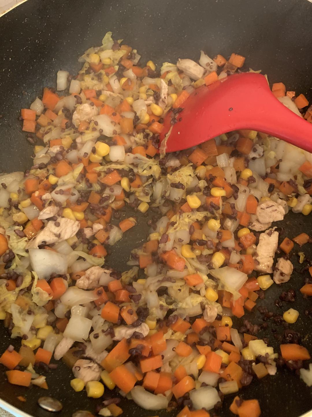 不放油的养生炒饭的做法