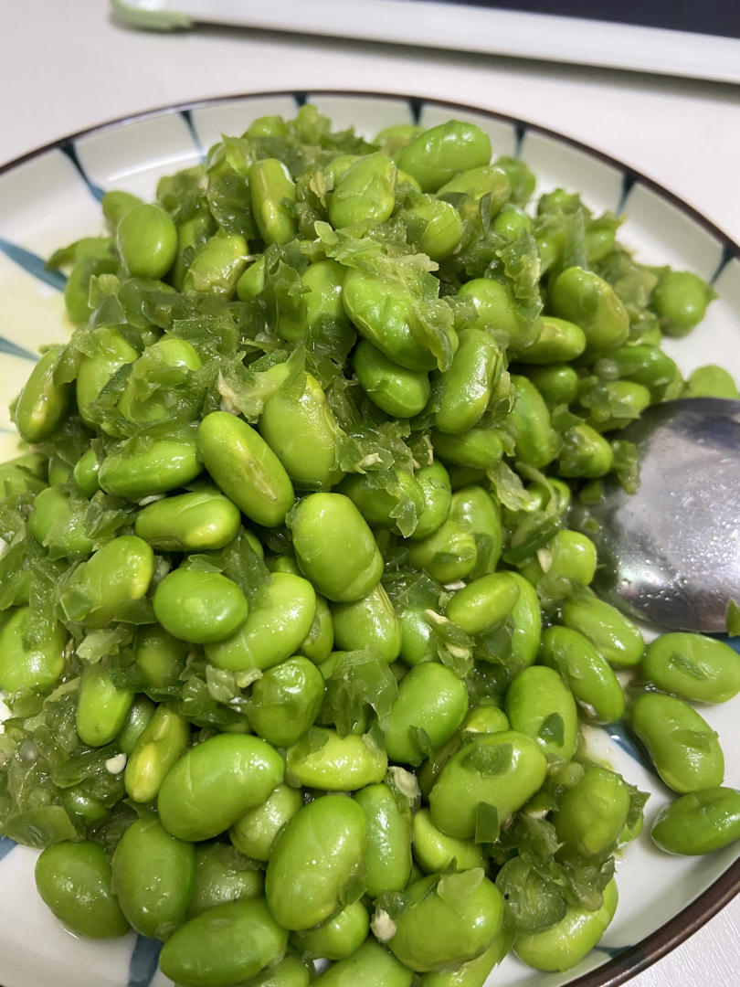 毛豆炒青椒