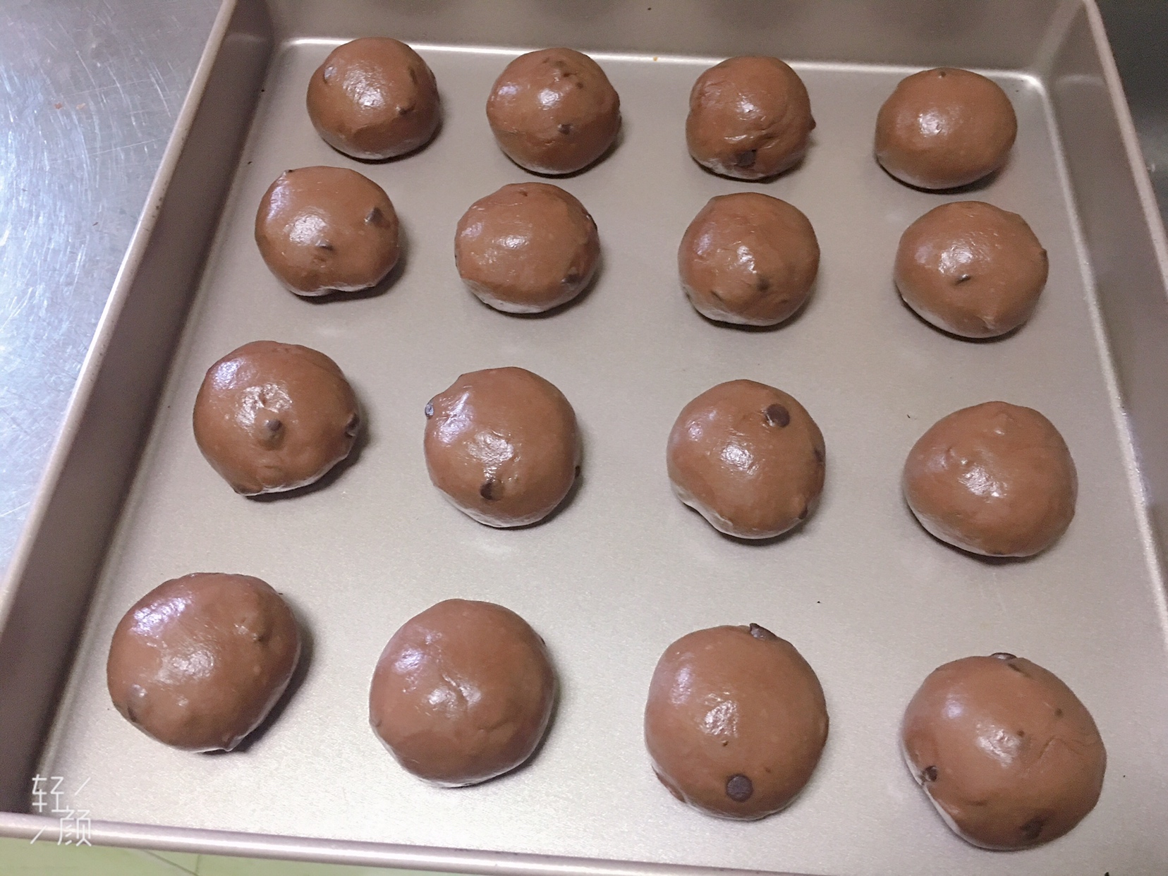 普通面粉可可巧克力餐包（一次发酵）的做法 步骤5