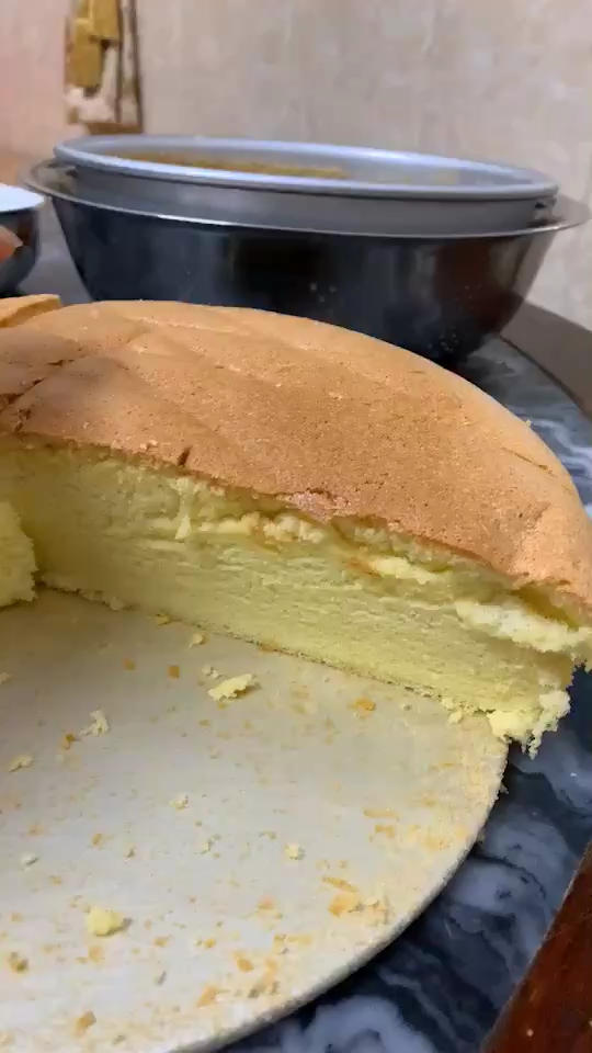 超好记八寸戚风蛋糕（后蛋法）