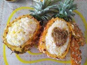 菠萝饭――糯米的~的做法 步骤5