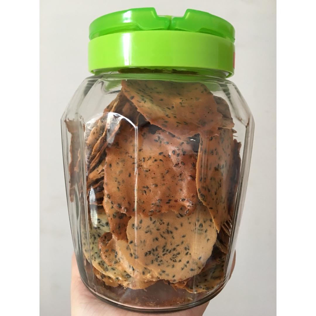 越吃越想吃——黑白芝麻薄脆