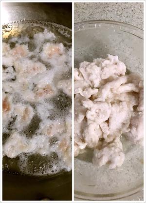 海鲜菇溜肉片的做法 步骤3