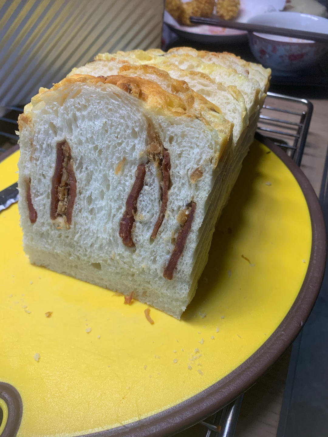第一次做猪肉铺吐司，原来可以这么好吃！