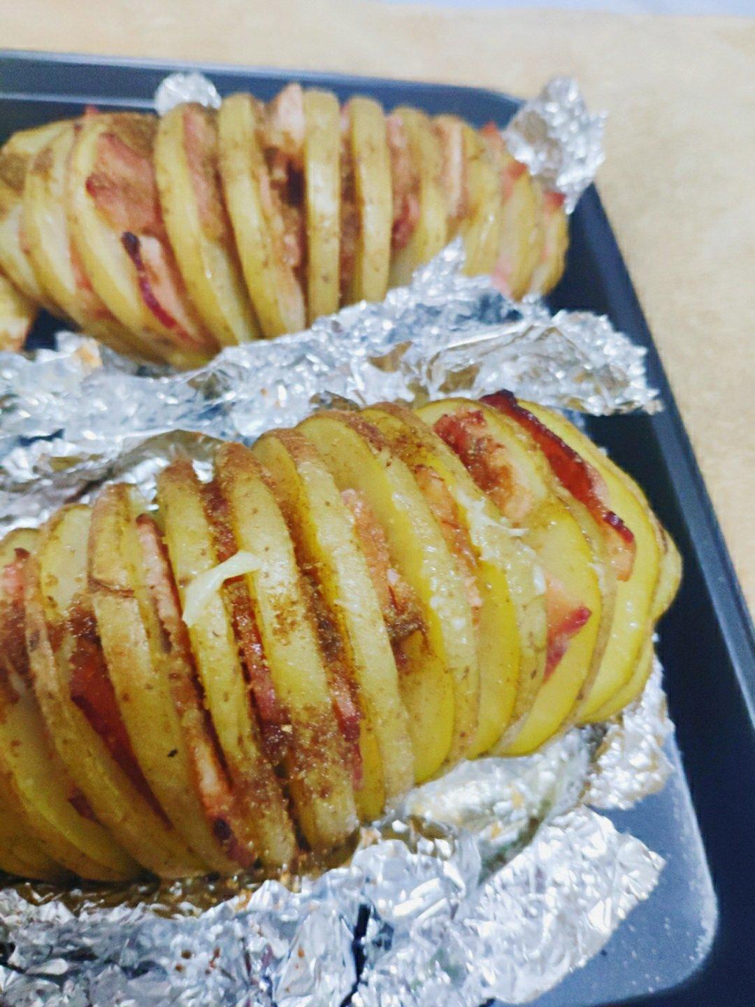 风琴土豆烤培根