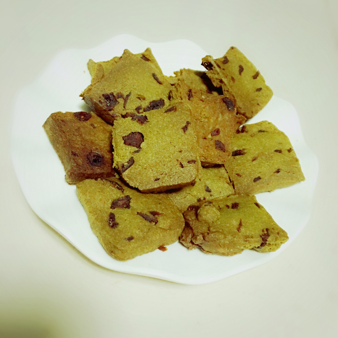 抹茶蔓越莓饼干