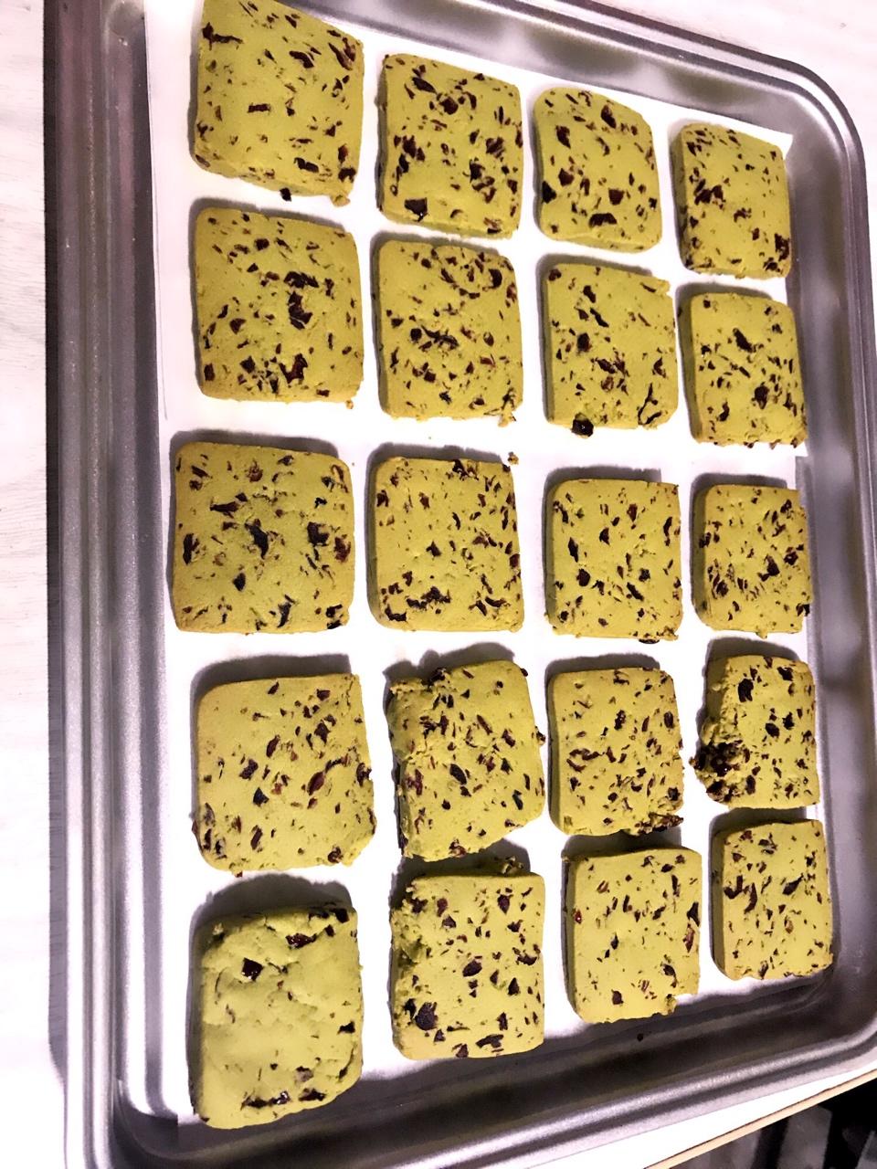 抹茶蔓越莓饼干