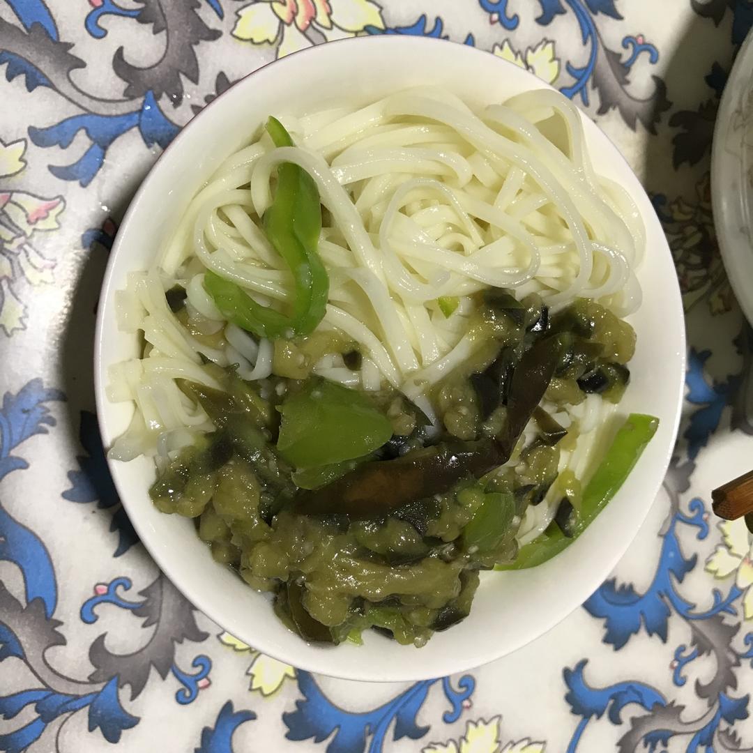 尖椒茄子打卤面