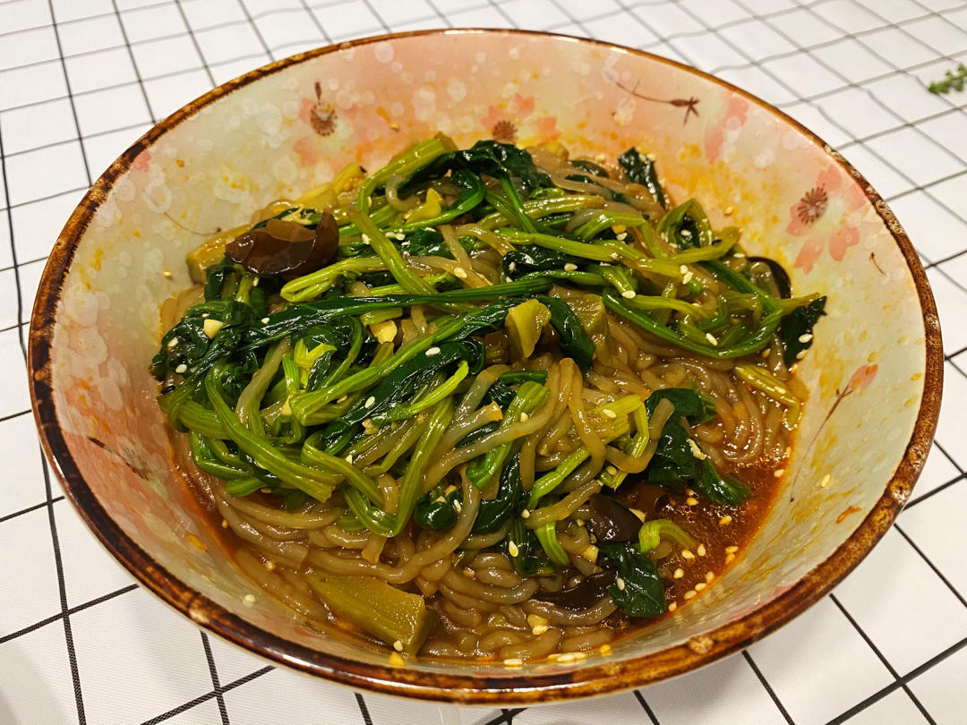 5分钟搞定❗️好吃到停不下来｜凉拌菠菜粉