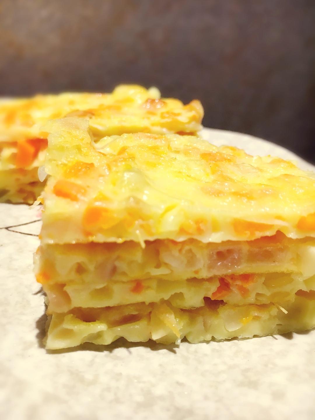 胡萝卜香肠玉米饼的做法