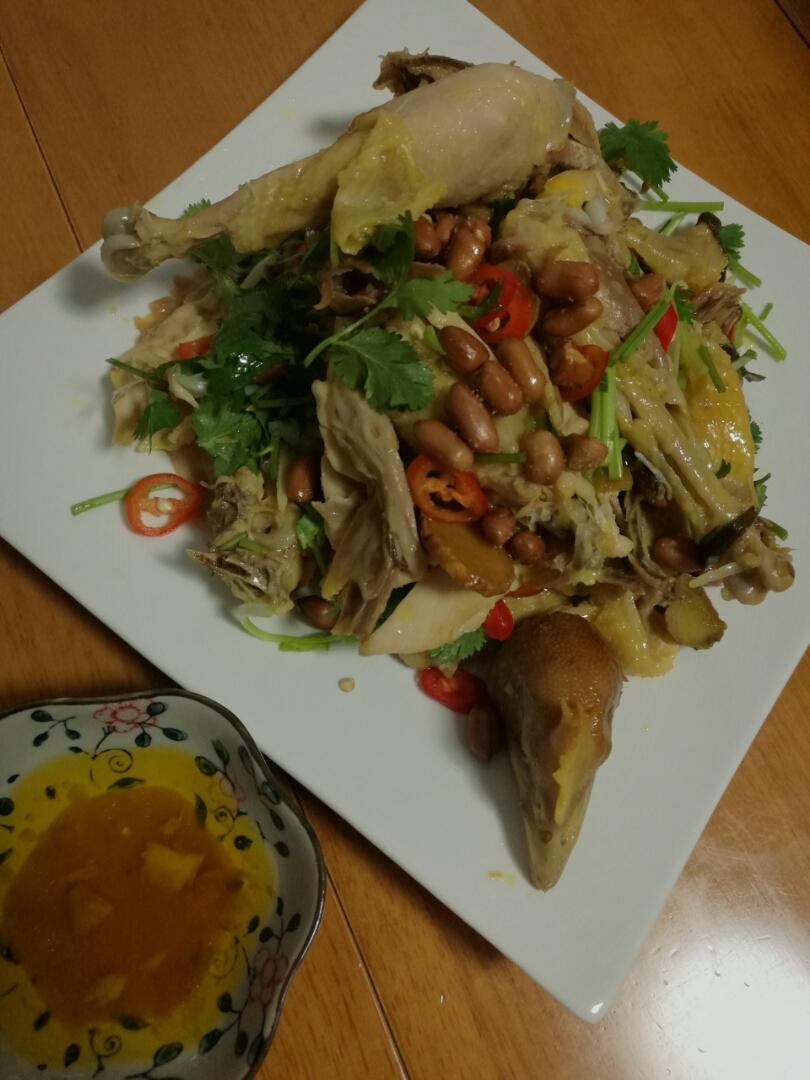 电饭锅简易版：盐焗手撕鸡