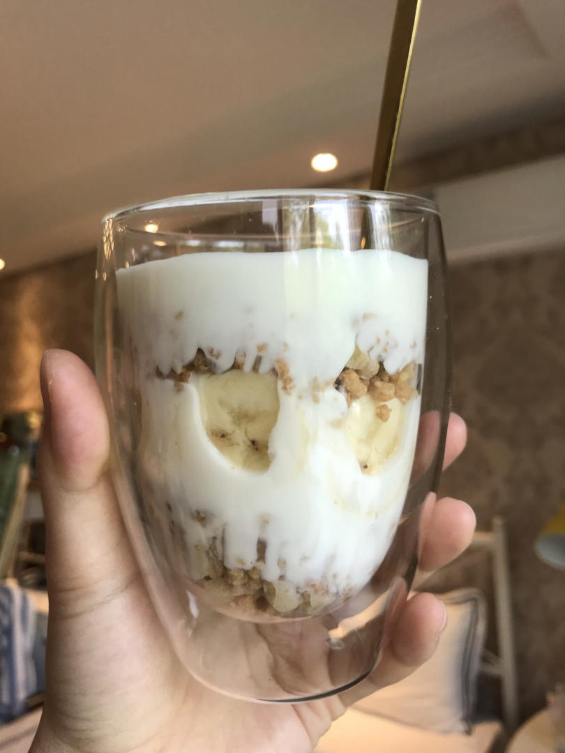 超简单的营养早餐--酸奶麦片