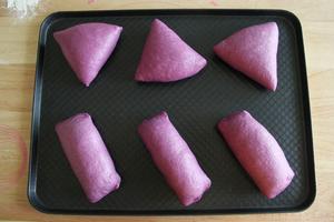 料多多紫薯麻薯软欧包的做法 步骤16