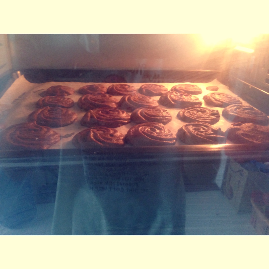 挤花毫无压力的巧克力曲奇