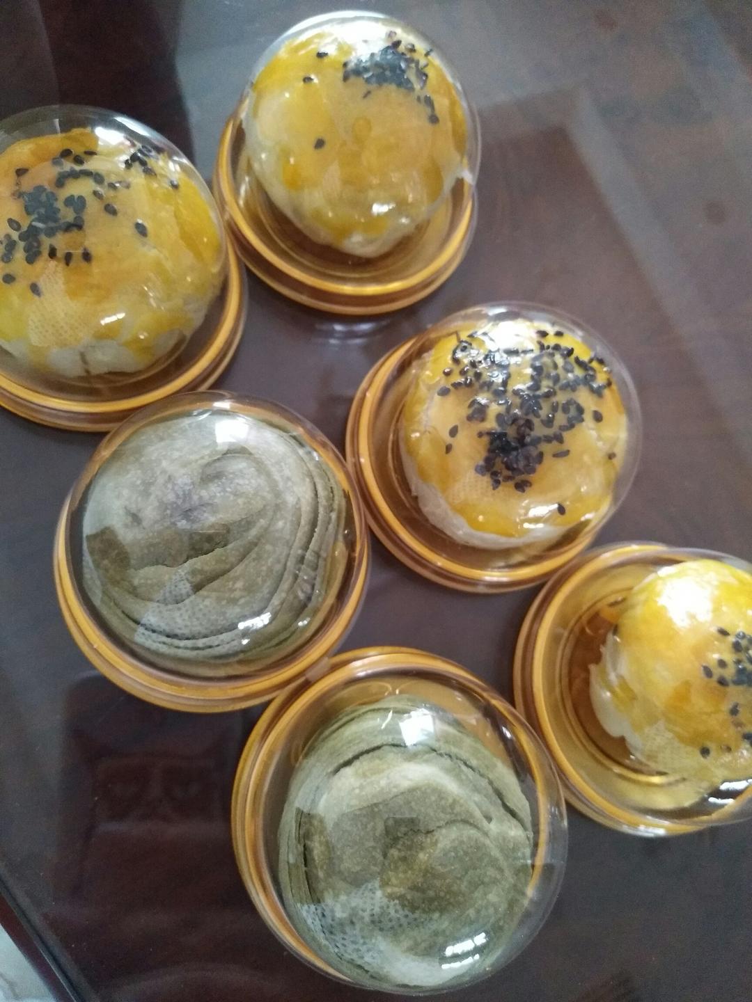 蛋黄酥~紫薯、抹茶、原味~花好月圆，中秋快乐~内附一次做六色蛋黄酥方法~