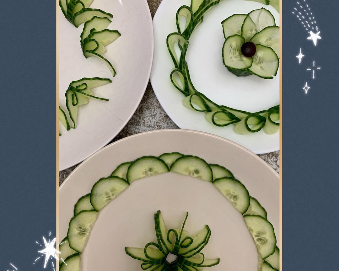 万能黄瓜摆盘和装饰合集一（一共40款，更多的请移步合集二）（均附详细制作过程）的做法