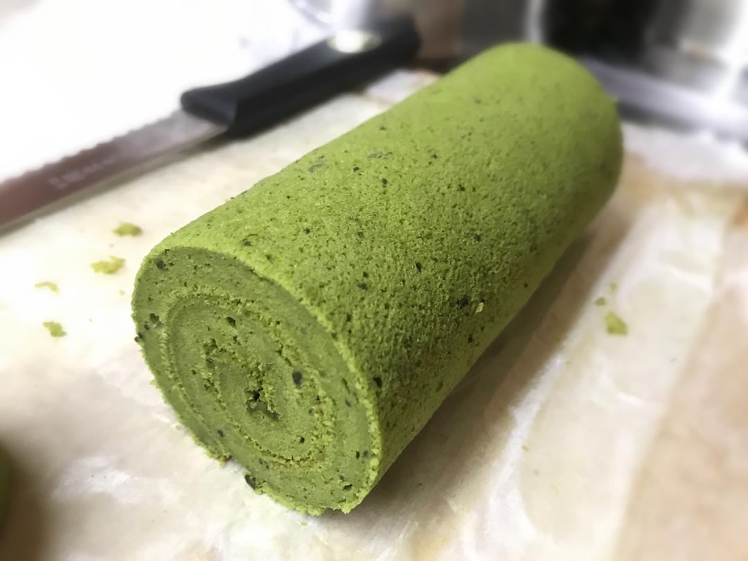 抹茶红豆蛋糕卷