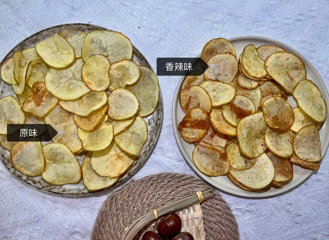 酥脆可口的自制薯片一个🥔就搞定