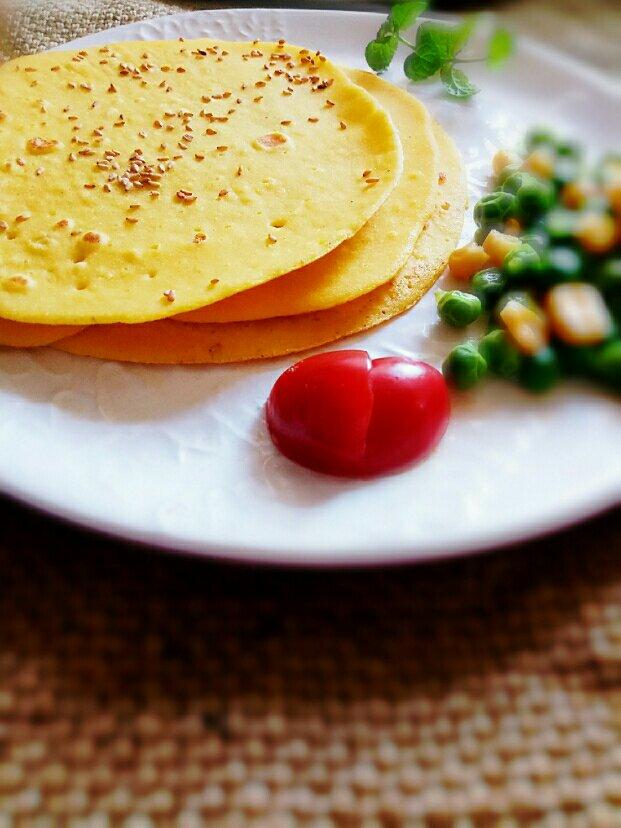 鸡蛋玉米饼（附松饼煎圆的方法）