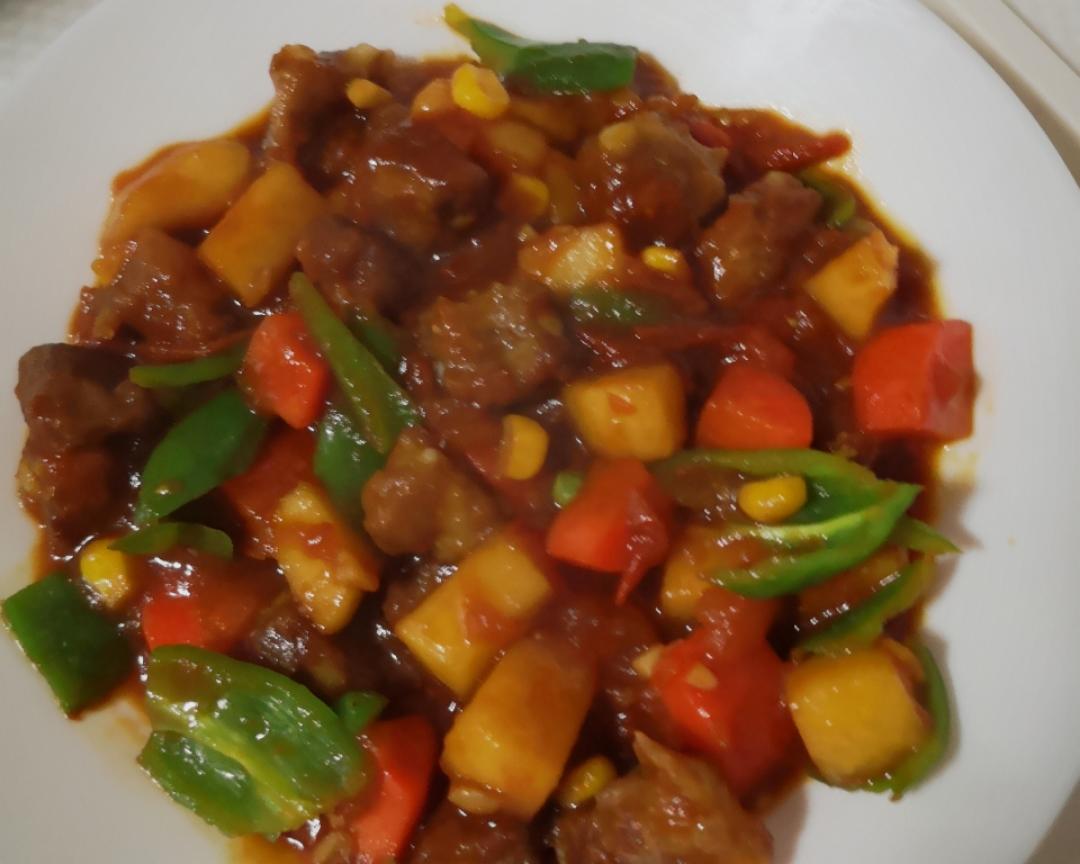 樱桃肉（茄汁猪软骨）的做法