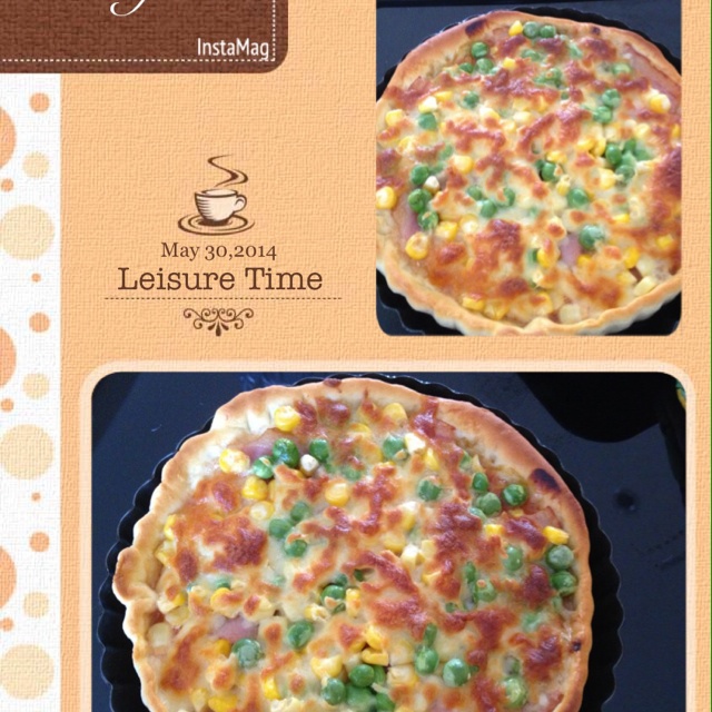 香浓玉米培根披萨