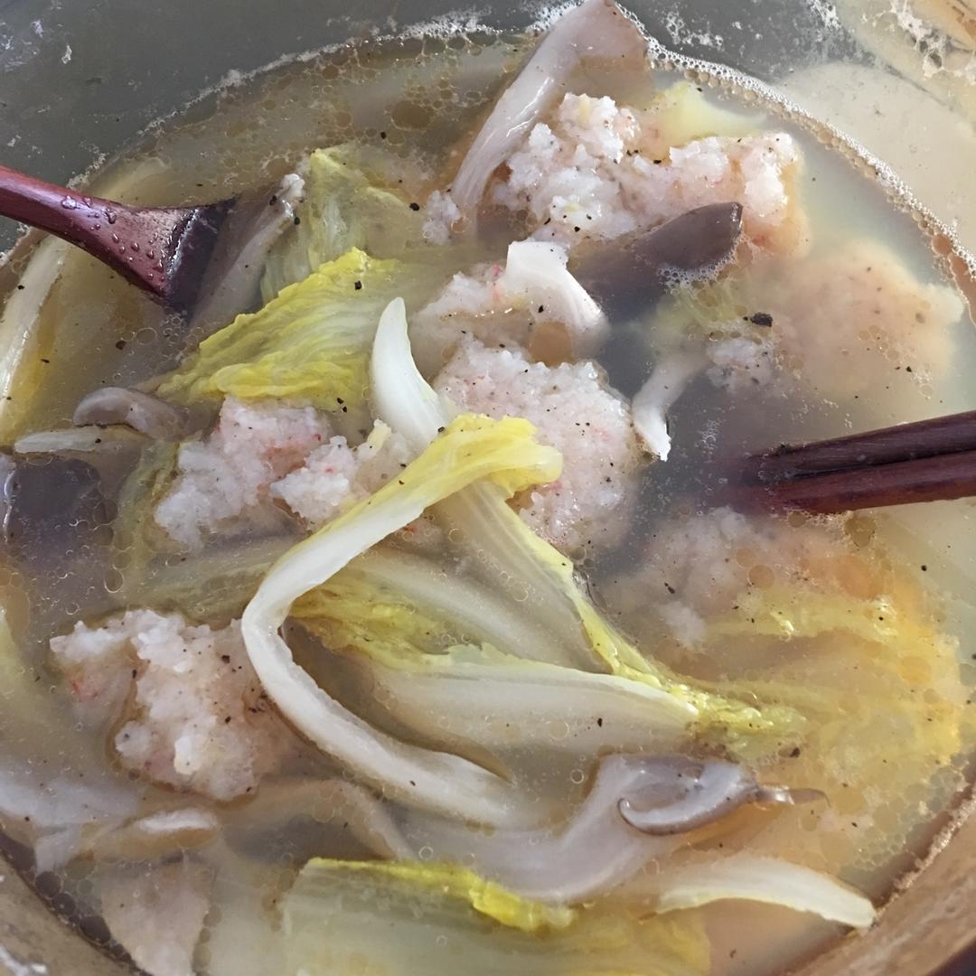 虾滑娃娃菜