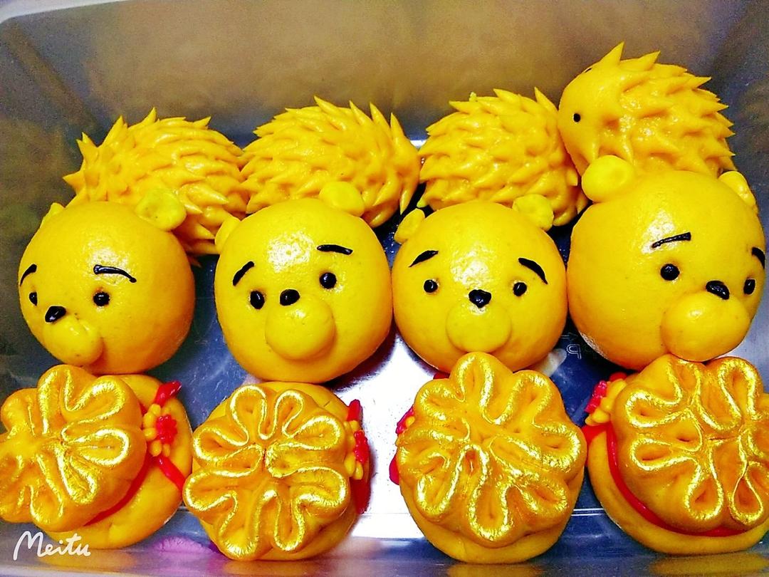 维尼小熊卡通馒头（南瓜馒头）