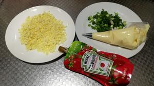 鸣妈私房菜：香葱培根芝士面包的做法 步骤2