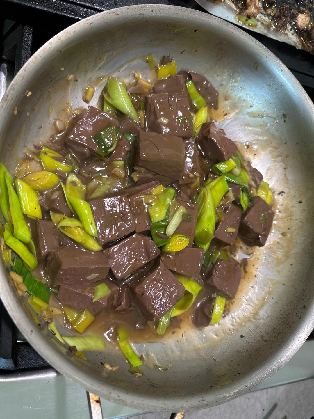 爆炒鸭血