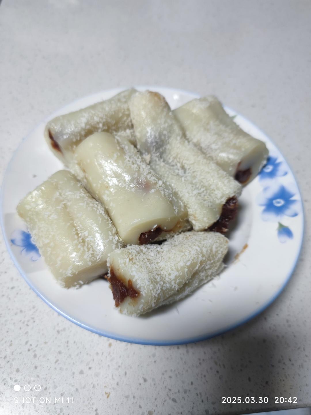 糯米红豆沙凉糕