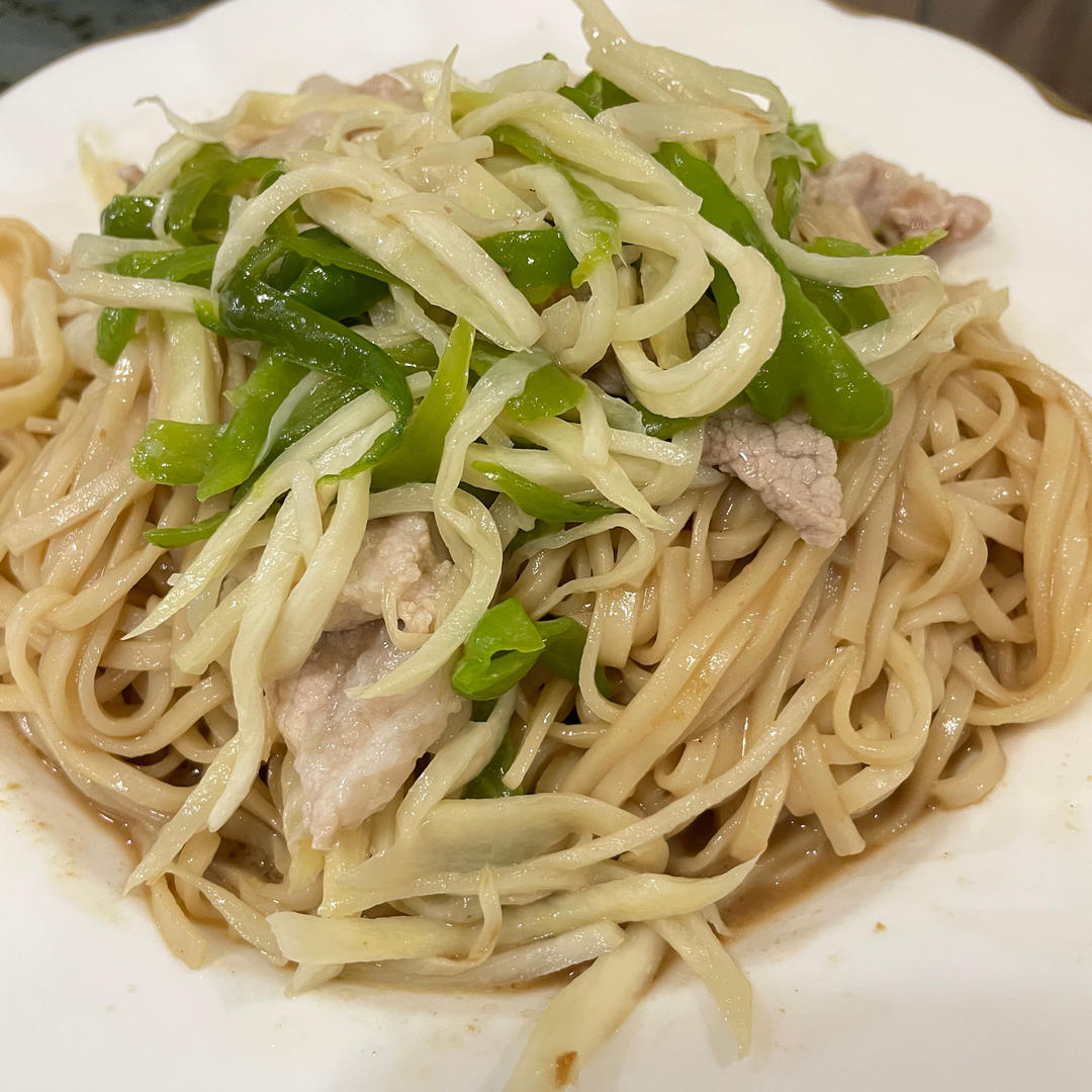 茭白肉丝冷面