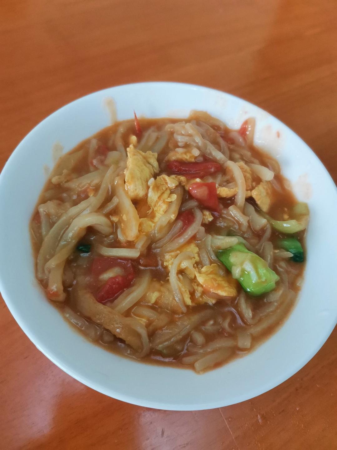 西红柿鸡蛋烩饼