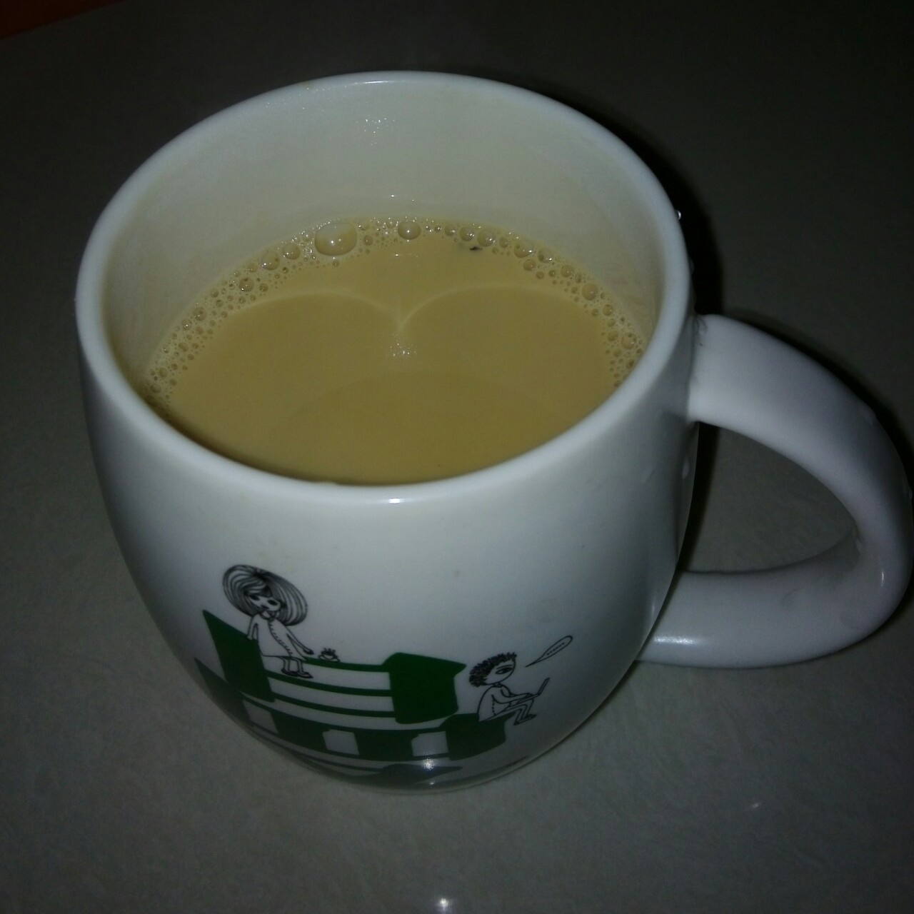 浓浓的锅煮奶茶