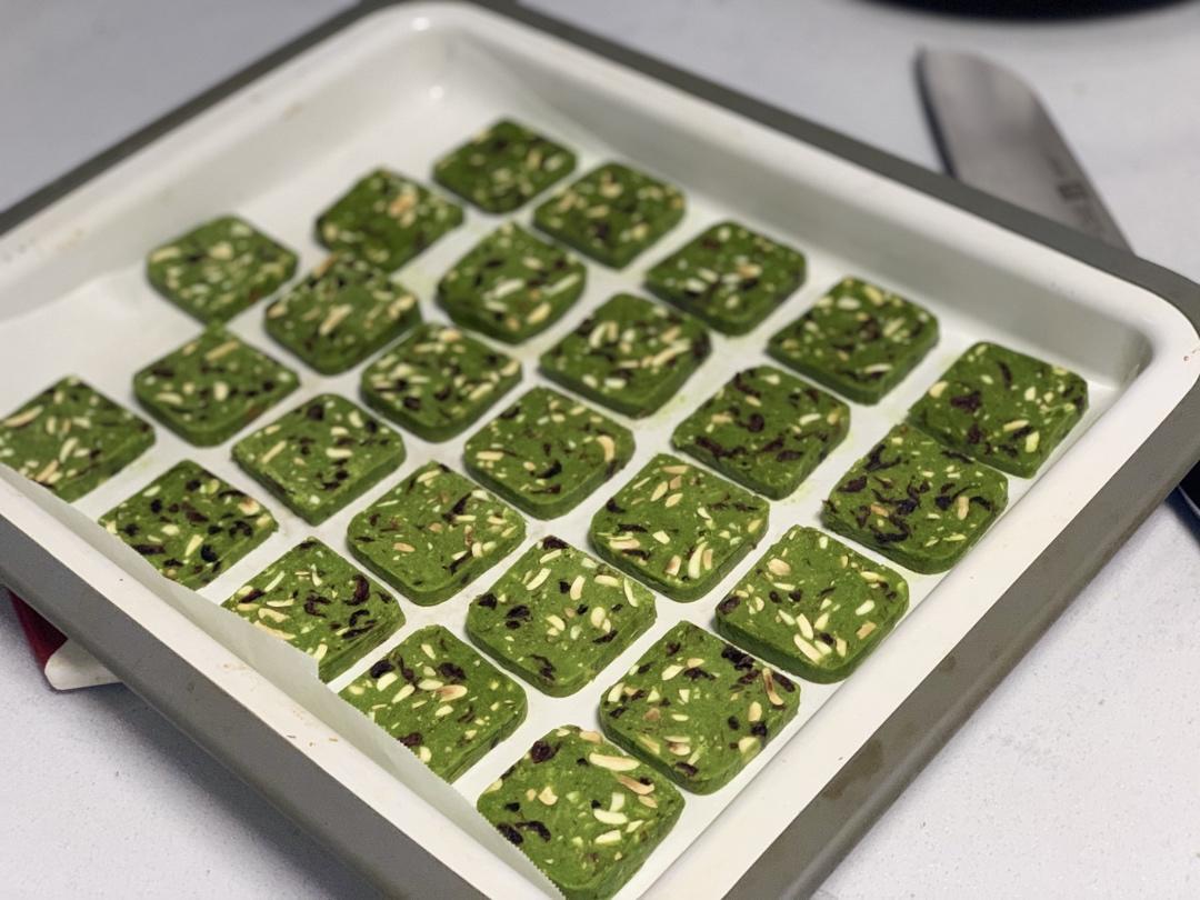 抹茶杏仁曲奇饼干
