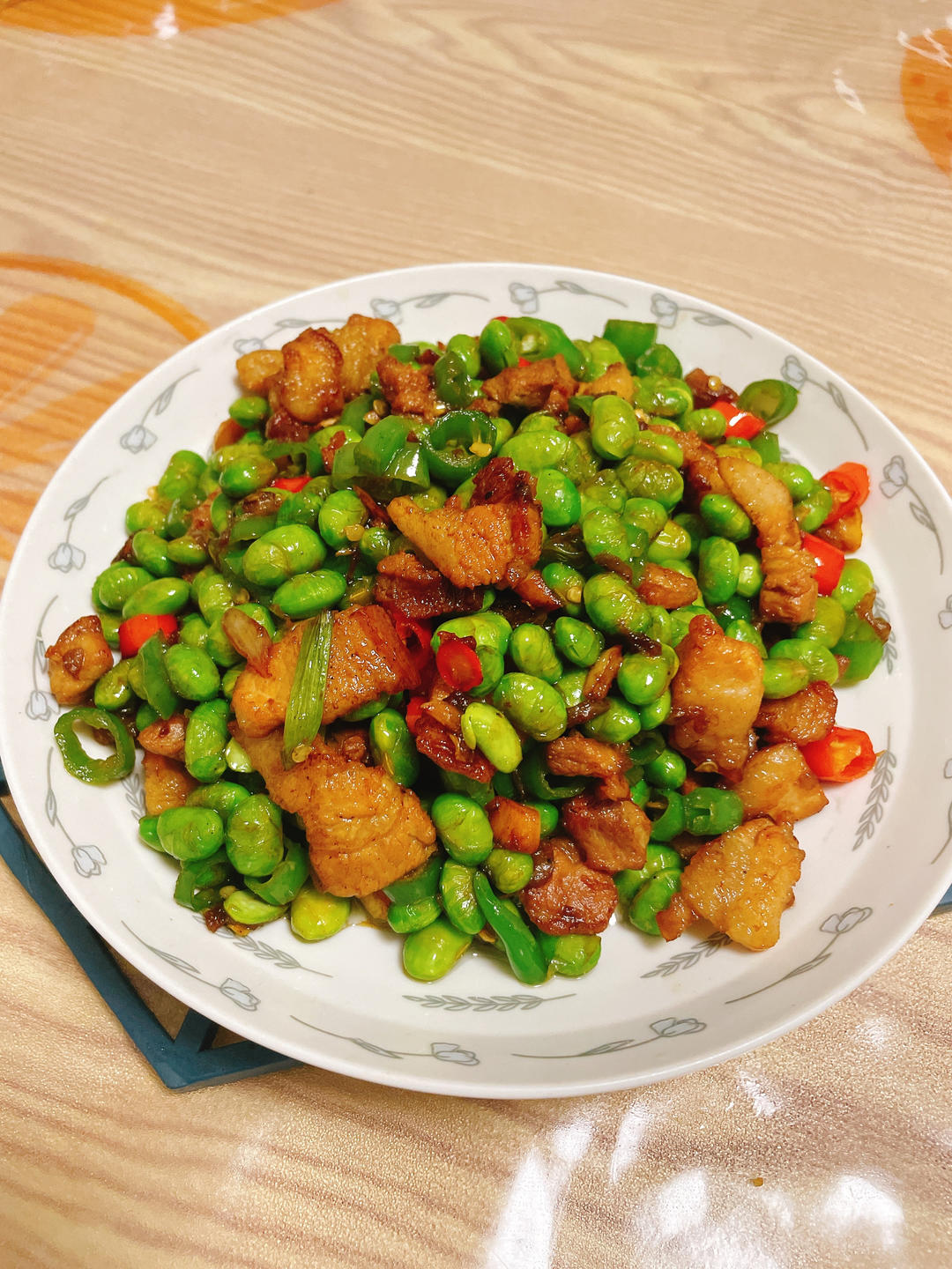 毛豆炒肉