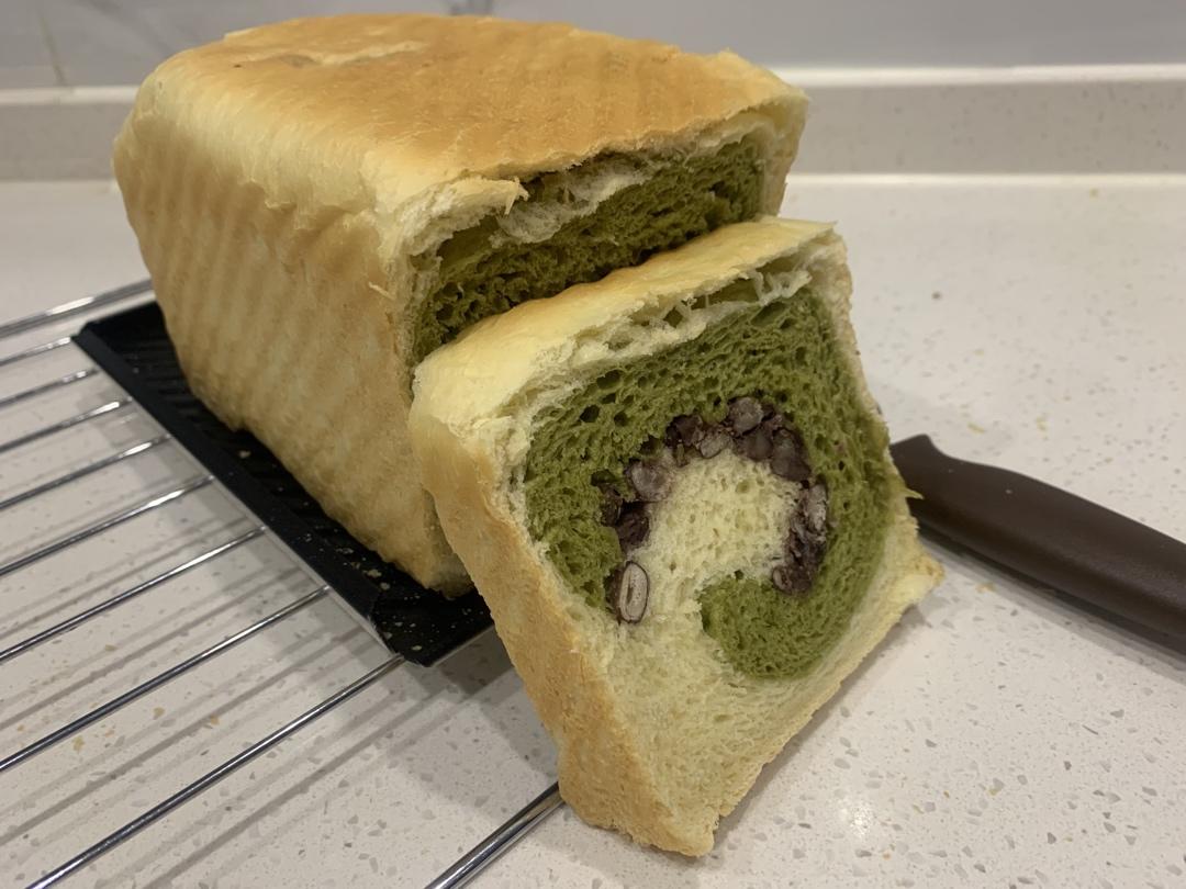抹茶蜜豆吐司