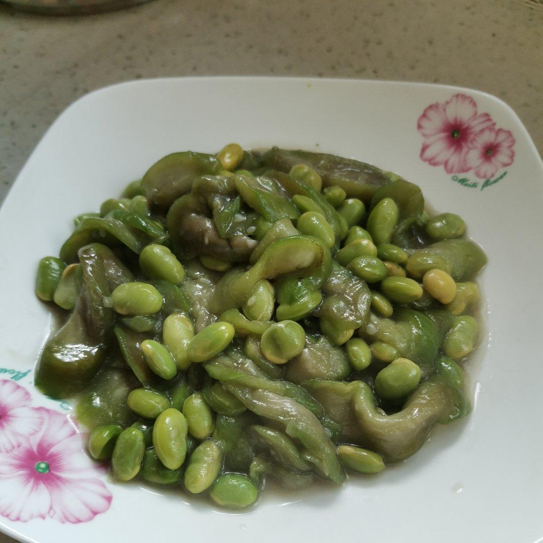 炒毛豆丝瓜