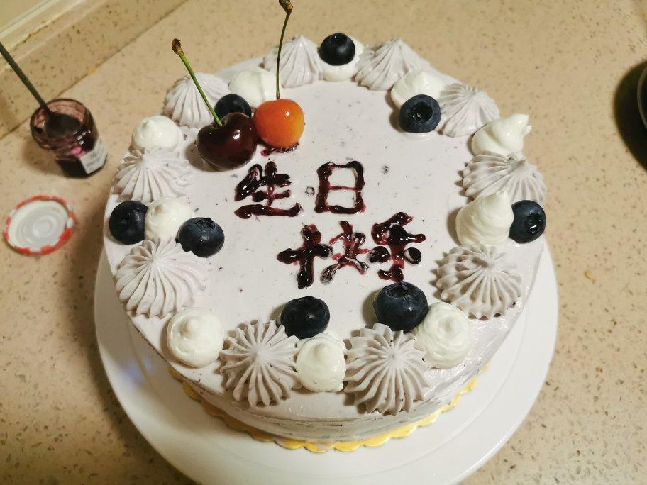 蓝莓奶油蛋糕（自制蓝莓酱+芒果夹心）