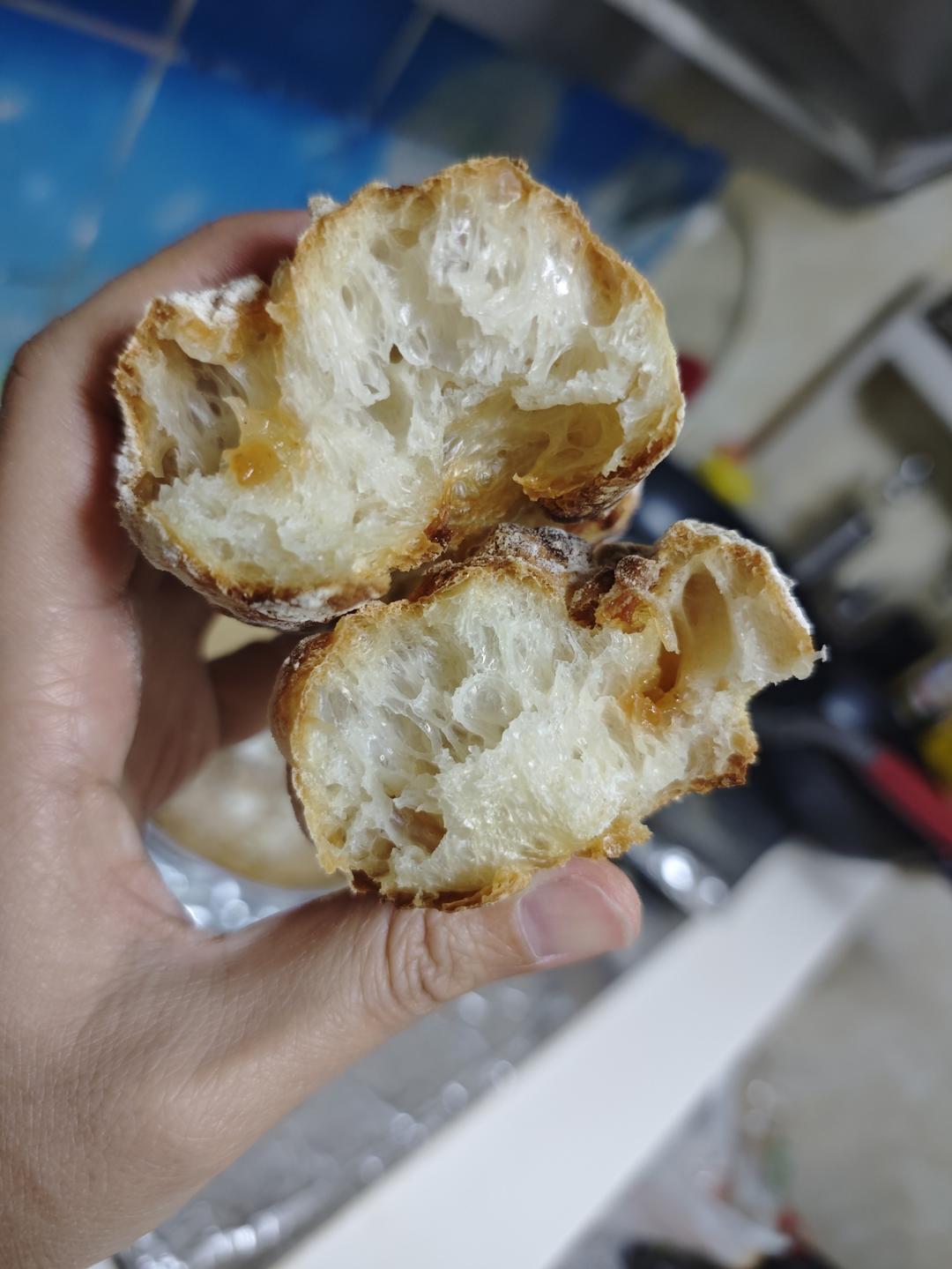 【ciabatta】家庭版恰巴塔，软乎乎的拖鞋面包