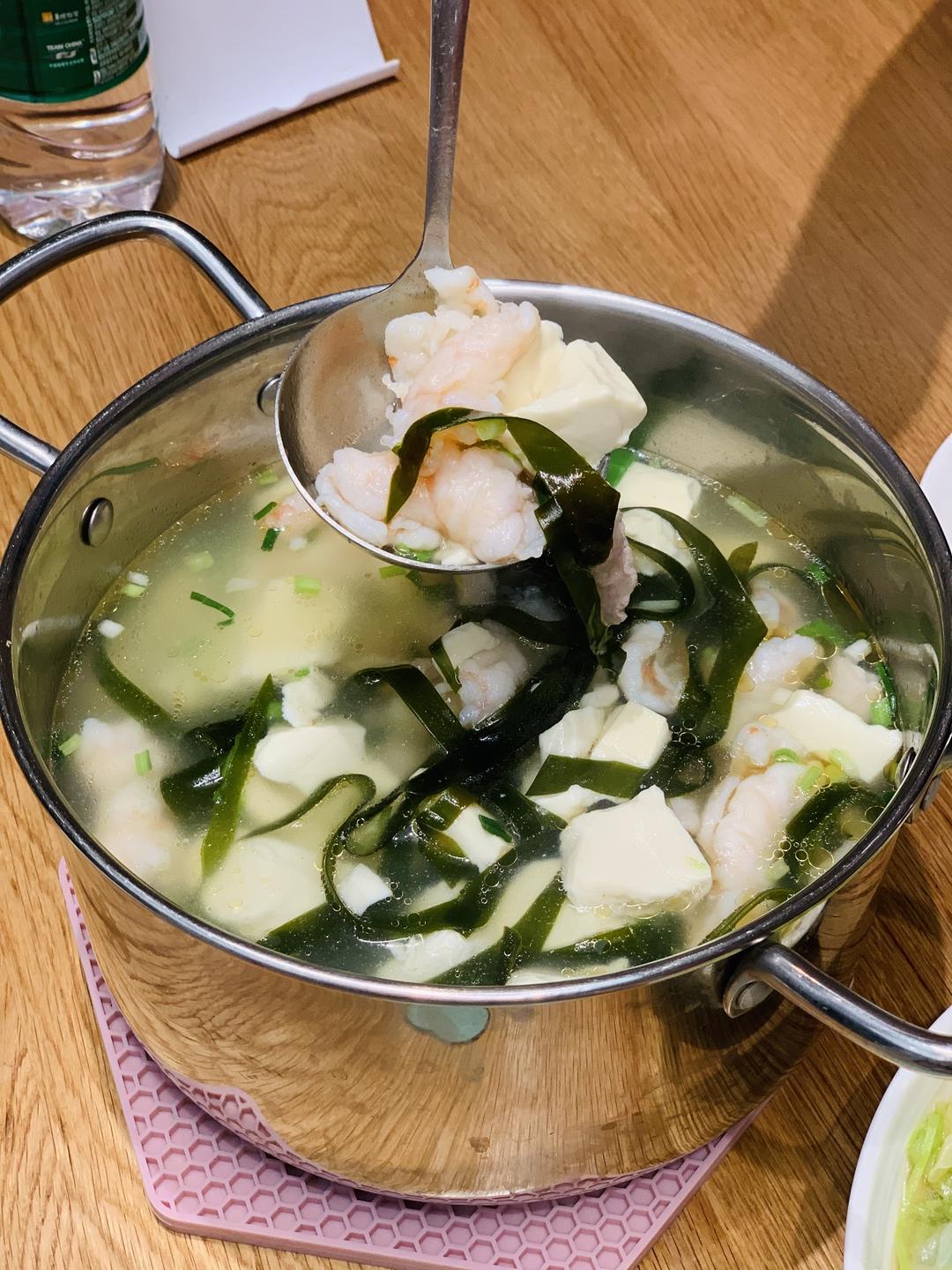 碧玉脆虾海带汤的做法