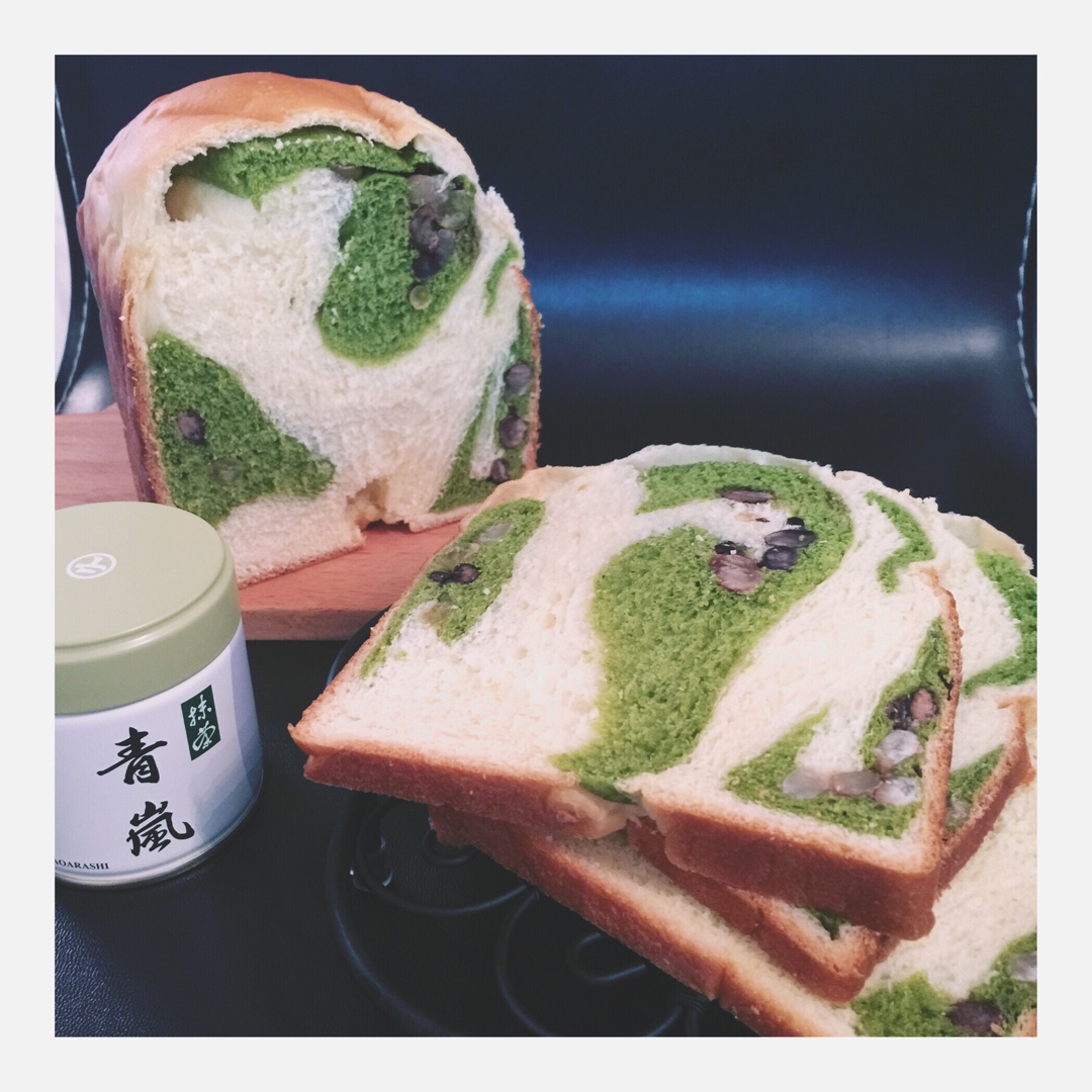 抹茶蜜豆牛奶吐司