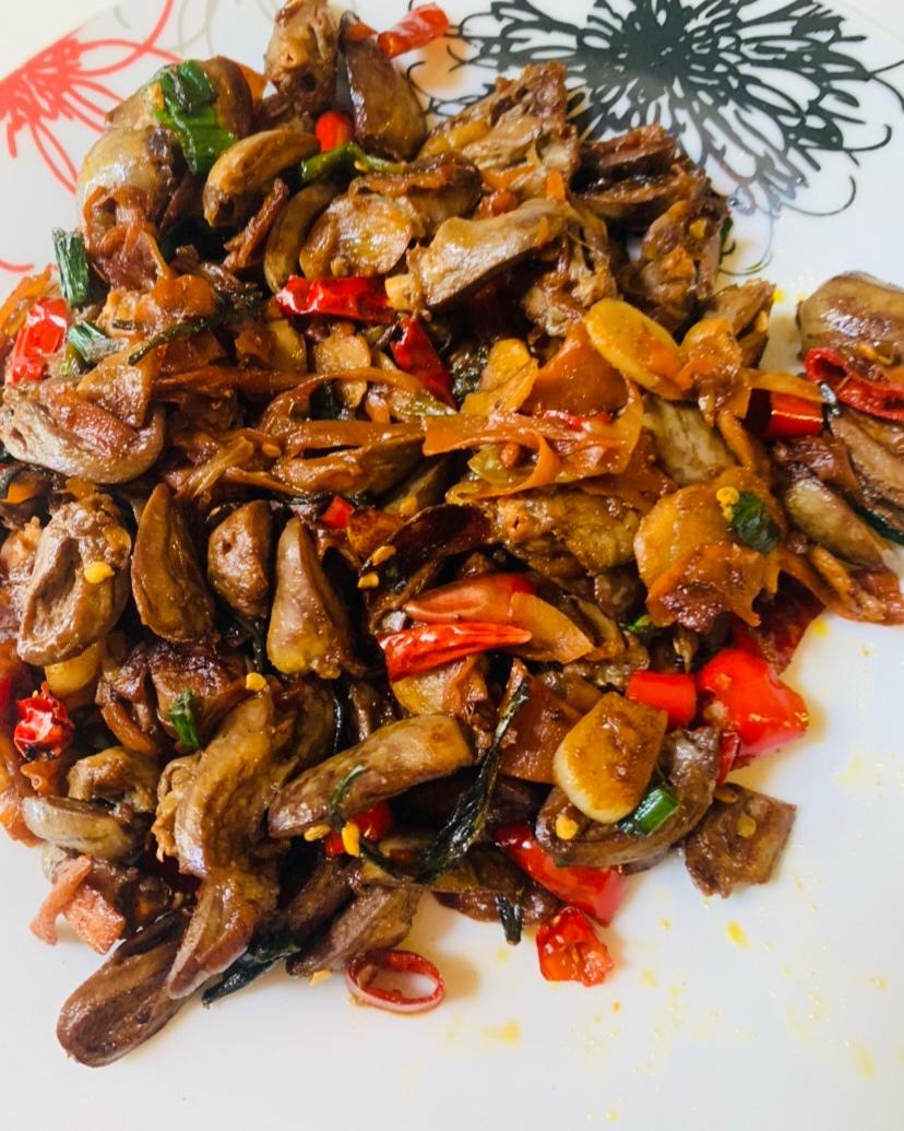 辣炒鸡心