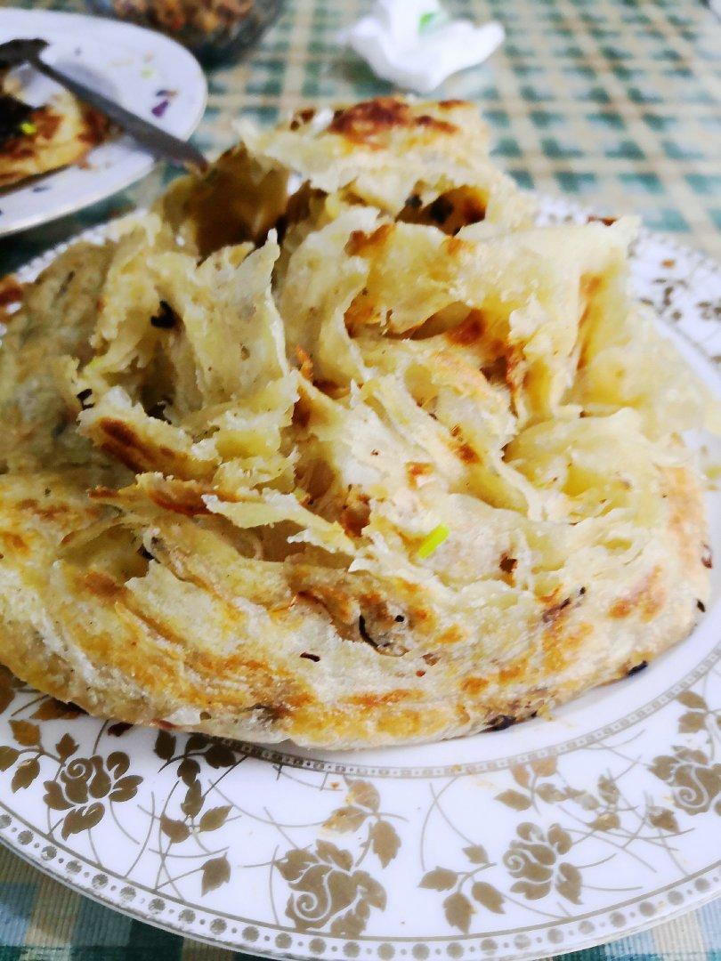 层薄如纸外酥内软的手抓饼&葱油饼