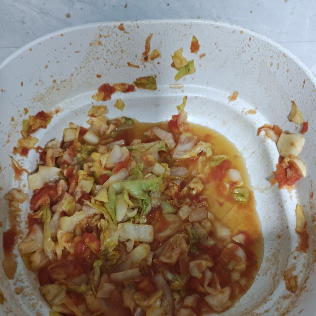 西红柿炒包菜