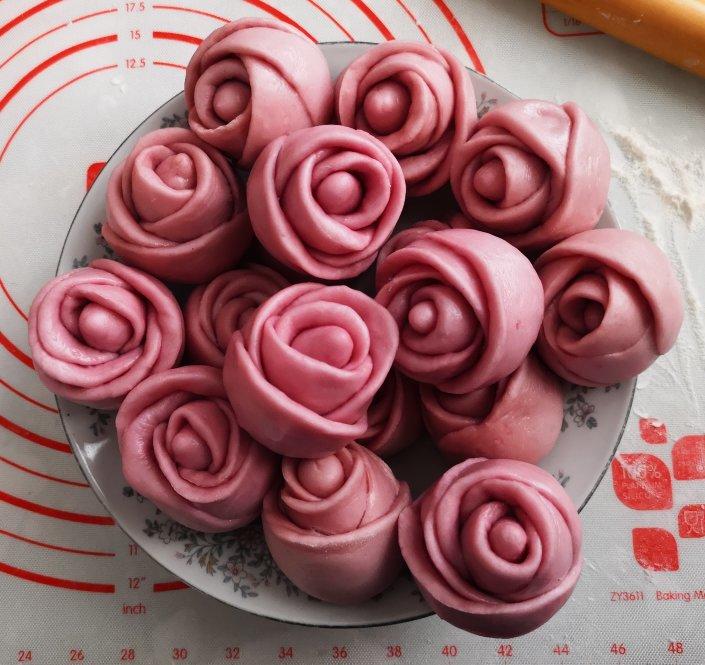 龙凤mom做的玫瑰花馒头