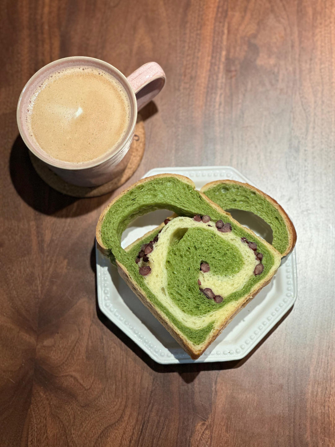 蜜豆抹茶双色吐司（波兰种）