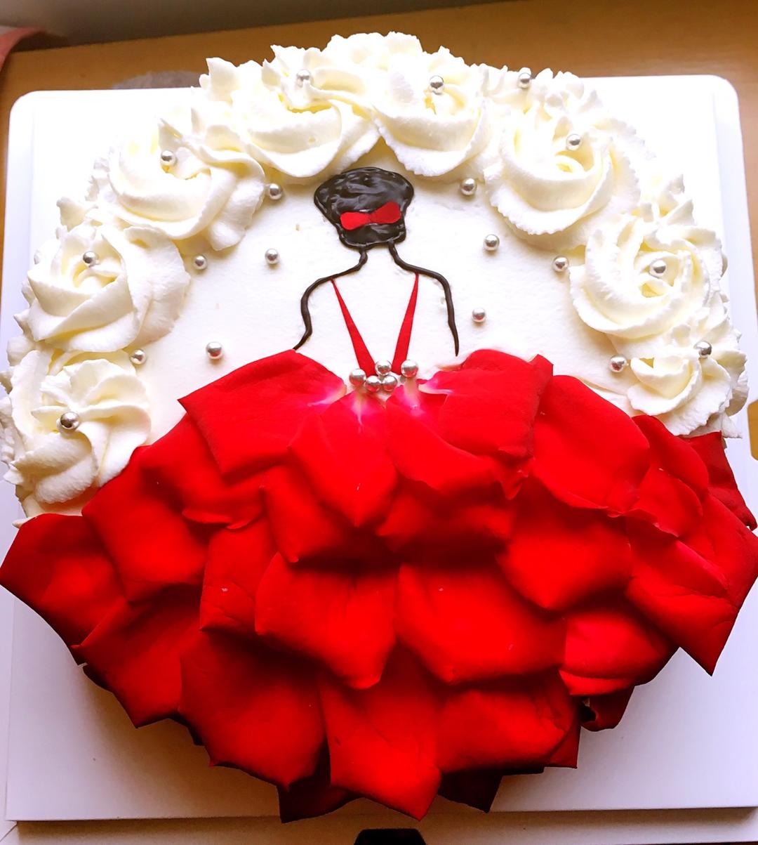 玫瑰裙蛋糕