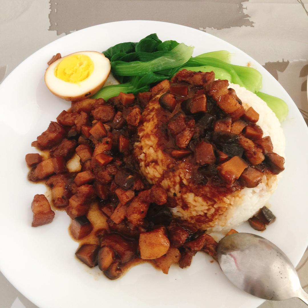 洋葱酥卤肉饭