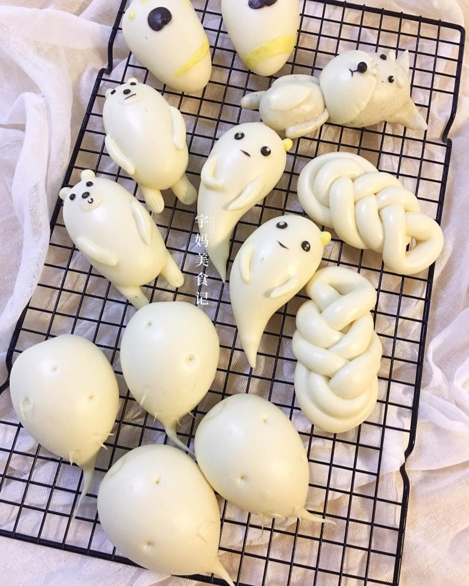 宇妈厨房做的卡通馒头和包子