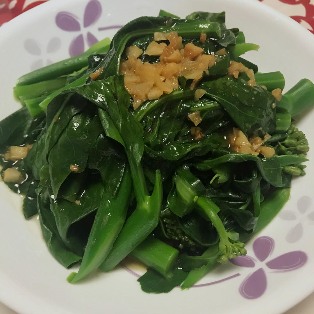 蚝油芥蓝，改刀后的比不改刀好吃百倍